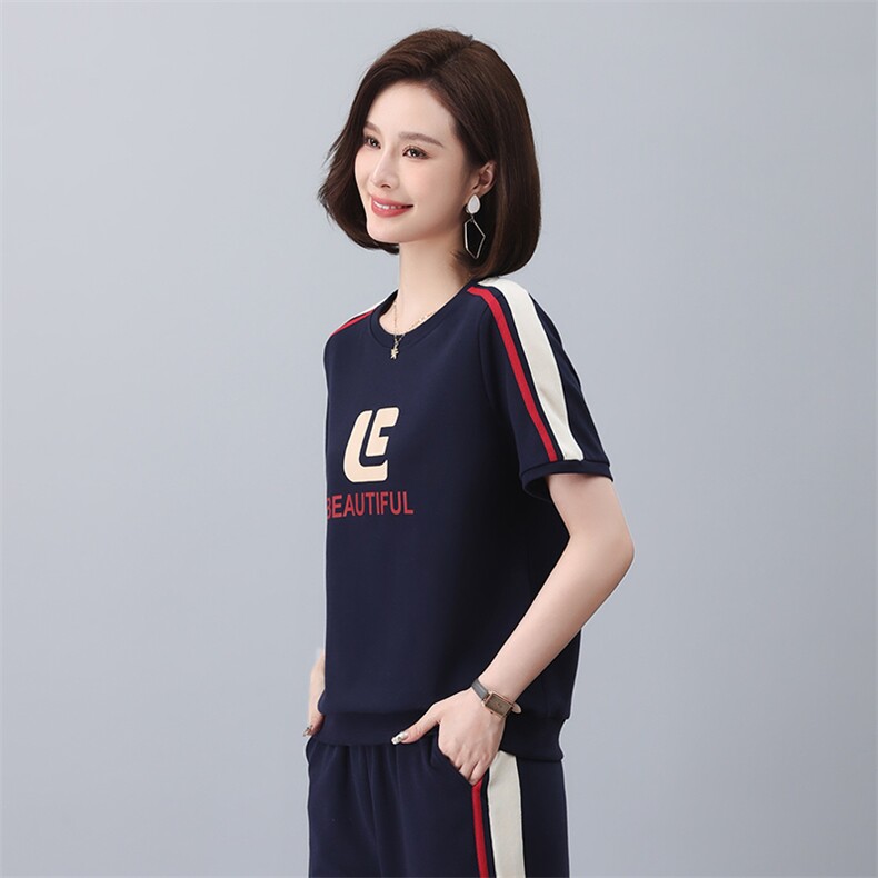 2025夏季新款简约时尚气质宽松休闲舒适印花上衣,女装卫衣/绒衫,独衣靓