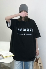 @女类2024年夏季港风ins潮地球宽松简约短袖T恤A071-9007-P30，女装T恤，电商A071