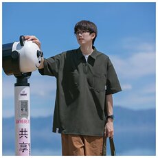 青春流行短袖帅气气质夏季标准潮潮牌潮流POLO衫港风新款2026男，男装T恤，星座506A