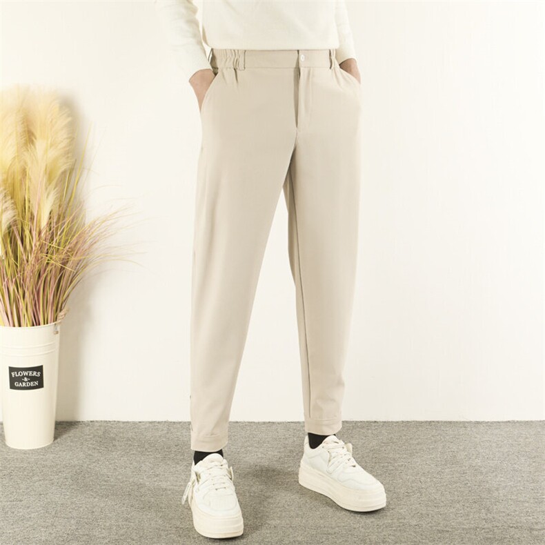 西裤男秋冬款修身小脚九分小西裤商务休闲西装裤子k14，男装西裤，星座1116A-2（原606A-1）