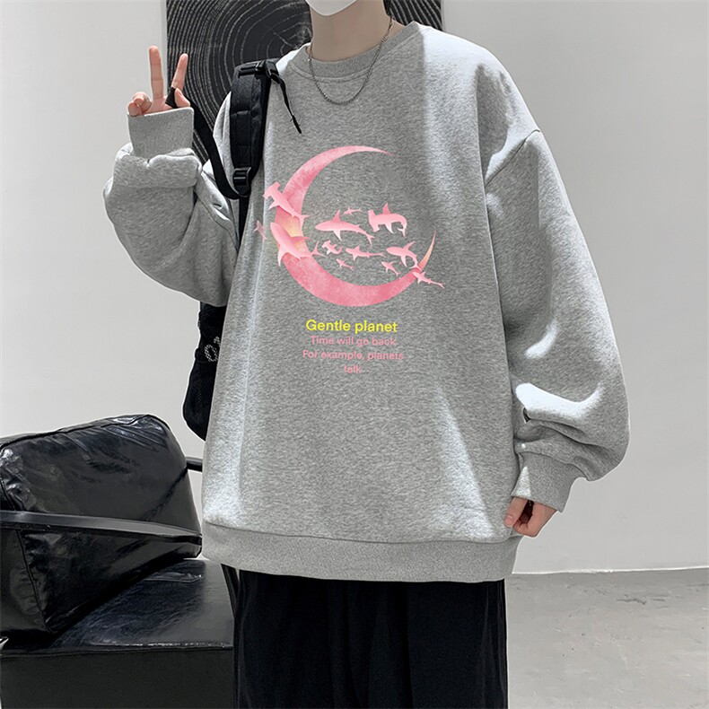 圆领卫衣男大码加厚加绒长袖t恤男S6209-P28加绒款-P33,男装卫衣,电商A040