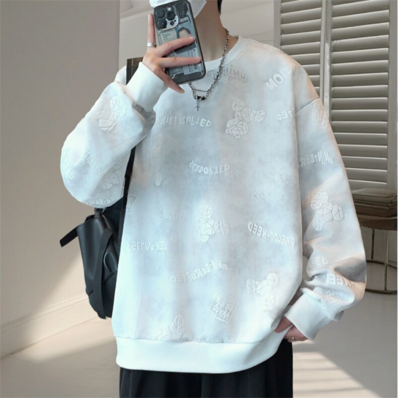 卫衣男青年春秋长袖青少年潮流休闲宽松学生打底衫WY3411-P55图片