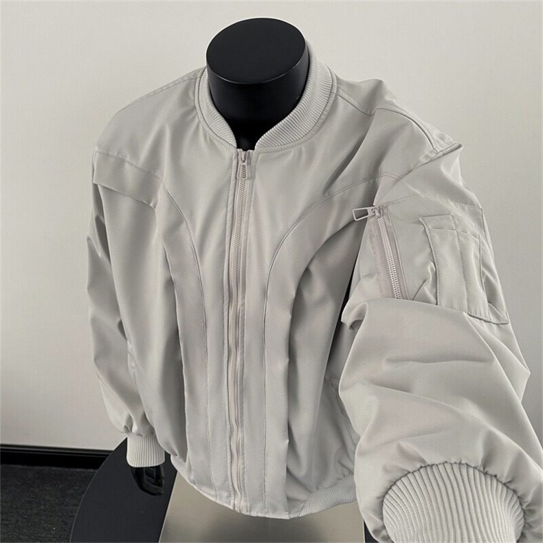 美式飞行员夹克男春季潮牌小众设计感工装外套帅棒球服W6392-P66,男装夹克,星座412-2