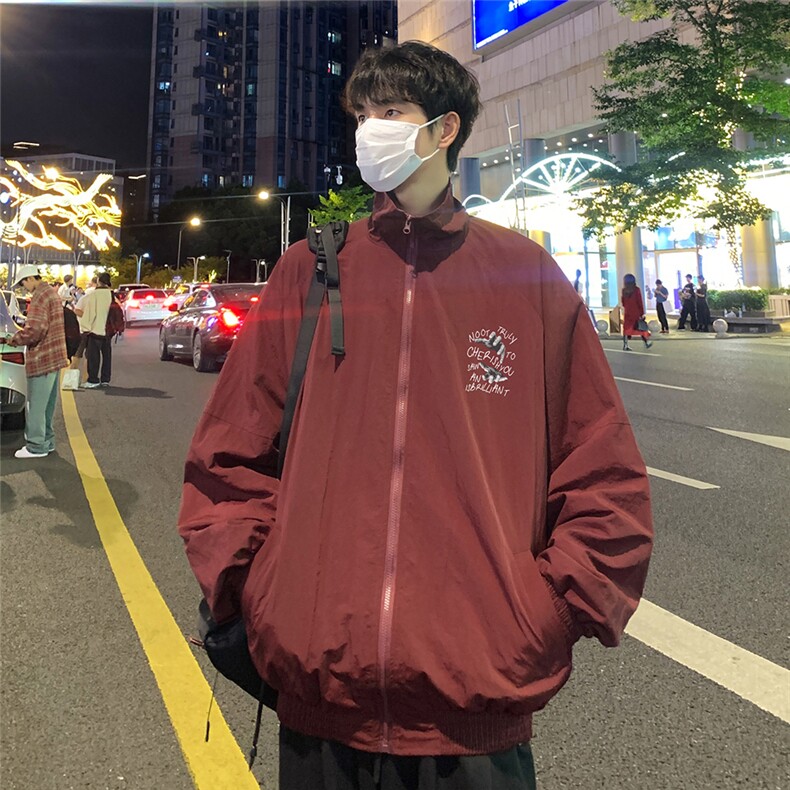 港风24新款春季时尚百搭立领高品质夹克情侣外套F323P65控88,男装夹克,电商A247