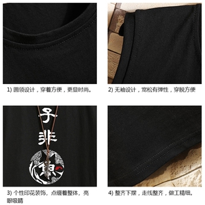 BX25070-P20 港风运动汗背心男大码汗衫男无袖T恤男 砖墙挂拍图片