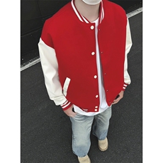 模特-美式棒球服男士秋新款百搭夹克外套9112-P80，男装夹克，电商B380（原B361）