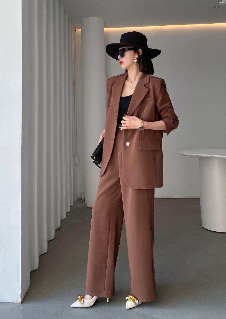 时尚阔腿西装套装，女装西装，斯瑞威
