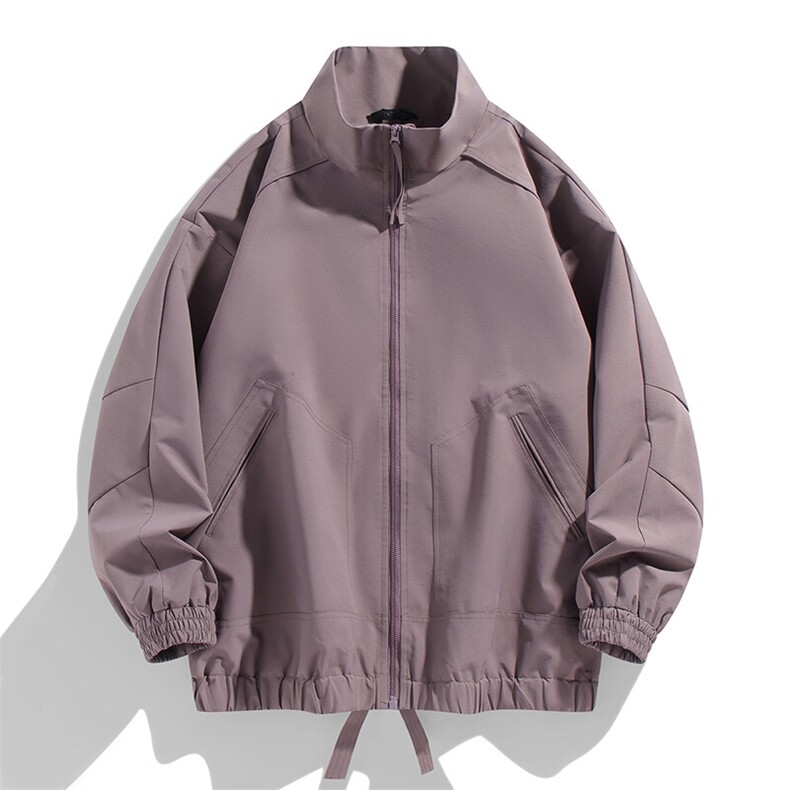 新款中性风户外夹克男立领纯色上衣冲锋衣外套DSA157B-JK7822-P60,男装夹克,电商A157B