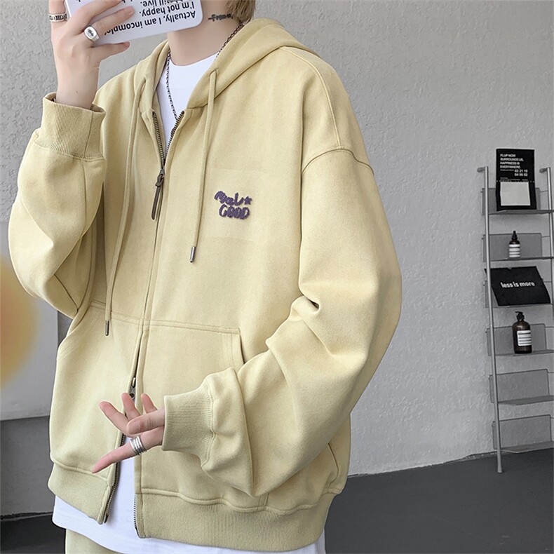 麂皮绒连帽卫衣运动套装男校园风运动服两件套学生班服TZ115-P128,男装休闲套装,电商D206-1