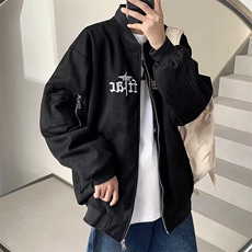 麂皮绒刺绣美式秋冬季新款外套HY152P78，男装夹克，星座1116-2