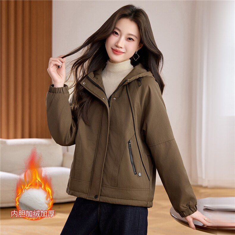 现货！现货！2025冬季新款加绒加厚棉衣棉服女连帽,女装棉衣/棉服,以桐