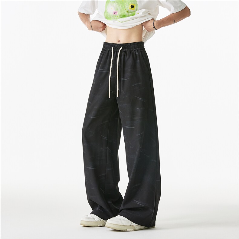 抖音品质夏季新款脏脏裤垂顺宽松冰丝裤B315-K25587-特p30控58,男装休闲裤,电商B315