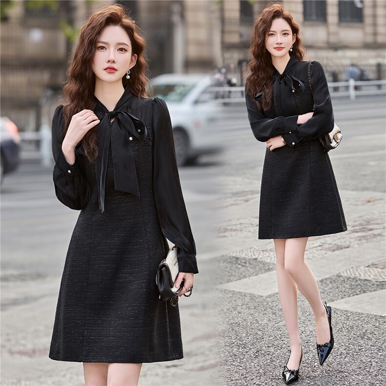 2026春装时尚拼接连衣裙，女装连衣裙，伊航服饰