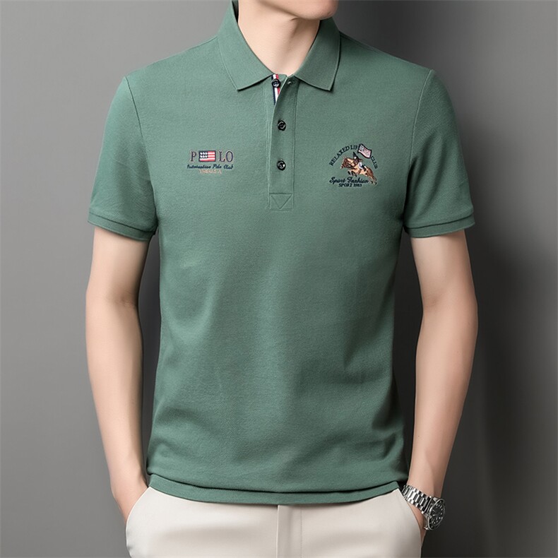 男士夏季短袖POLO衫2023新款时尚潮流简约纯棉短袖T恤男装上衣P50,男装Polo衫,星座1105-3