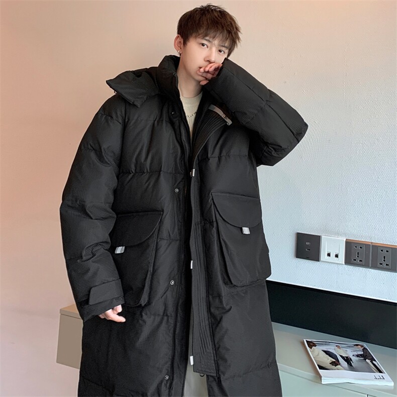羽绒服新款男冬季港风宽松长款白鸭绒外套YR905-P180(控价238）,男装羽绒服,星座214-3