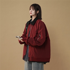 现货春季宽松翻领拼接夹克潮设计款小众外套XZ811A-JK3010-P88，男装夹克，星座811A