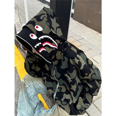 美式高鲨鱼拉链刺绣卫衣男女同款情侣春秋薄款hiphop原创连，男装卫衣，星座505-2（原电商A260-1)