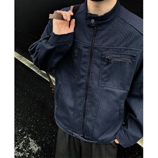 26春装高品质老钱风立领夹克外套男女美式潮牌拉链工装风宽松上衣，男装夹克，电商A486