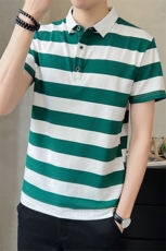 @店主风新款Polo衫男条纹短袖T恤男士高品质半袖PT01-P40，男装Polo衫，星座1207-1
