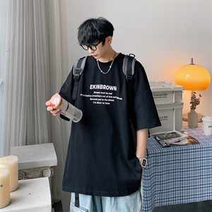 1港风新风休闲情侣大码M-5XL嘻哈潮短袖T恤男DT7795P25控38图片