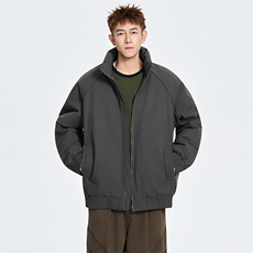 现货美式高街休闲夹克冬季三防立领纯色户外工装加厚棉服外套，男装夹克，电商A486