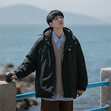 B225-W8507-P135-X168-面料聚酯纤维-标签连帽棉服，男装棉衣，电商B225