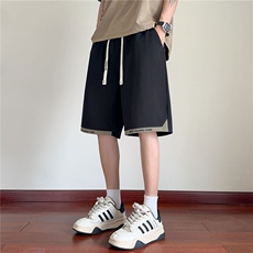 重磅男美式速干撞色运动设计感休闲短裤X416B-1-DK3120-特P25控48，男装牛仔裤，星座416B-1