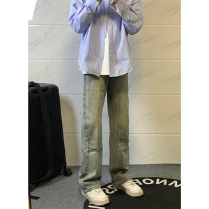 B221 美式ins高街暗黑小众铆钉伐木裤牛仔裤 LK23145-P65 控88图片