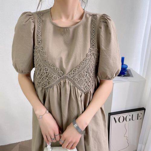 现货：夏季新款假两件连衣裙，女装连衣裙，花之妖影