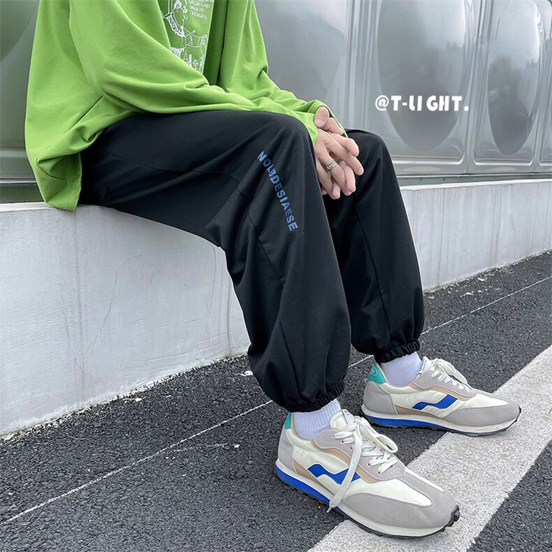 夏季薄款港风男宽松束脚运动九分裤日系潮牌ins休闲裤K1329-P28,男装休闲裤,星座512-4