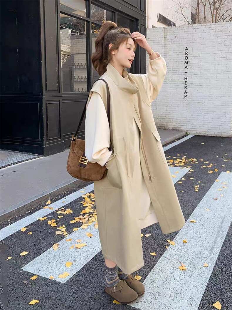 2025舒适百搭简约工装马甲裙套装,女装套装/套裙,湘姗