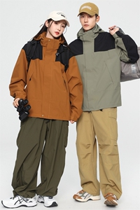 无影墙连帽冲锋衣情侣外套防风防水登山服夹克男JH-JK23657-P45图片