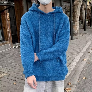 韩系慵懒风软糯圈圈纱加厚连帽毛衣  M5732 P68图片