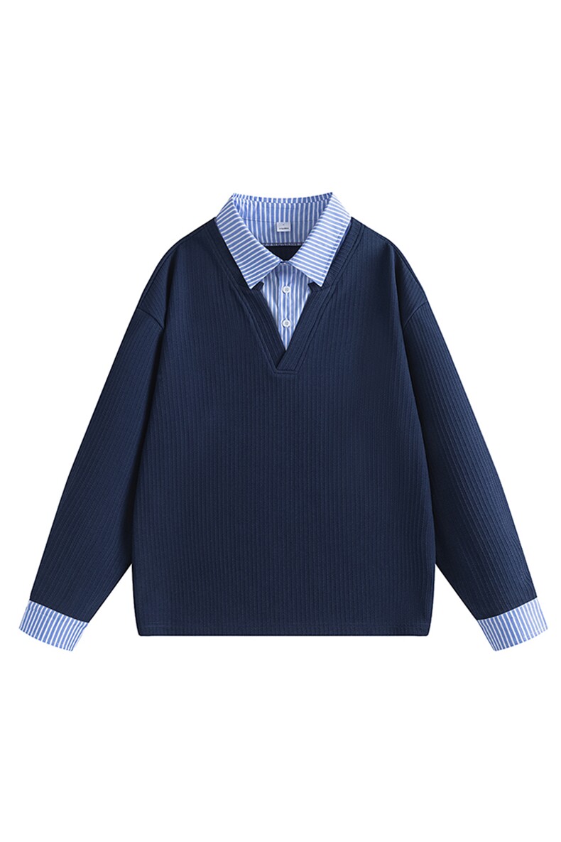 学院风假两件卫衣潮流宽松休闲上衣A161-MT-2603-P48,男装卫衣,电商A161