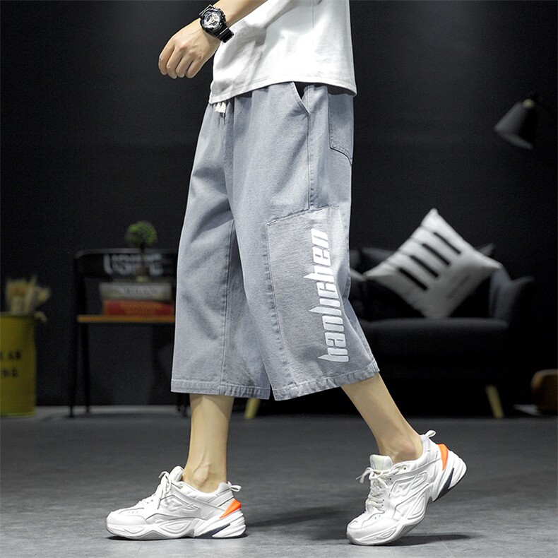 2023夏装新款青少年学生休闲印花直筒牛仔裤男B221-K58-P50,男装牛仔裤,电商B221