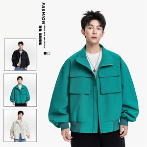 男生2025新款帅气潮流秋季夹克2025新款工装宽松潮牌JS5608-P78