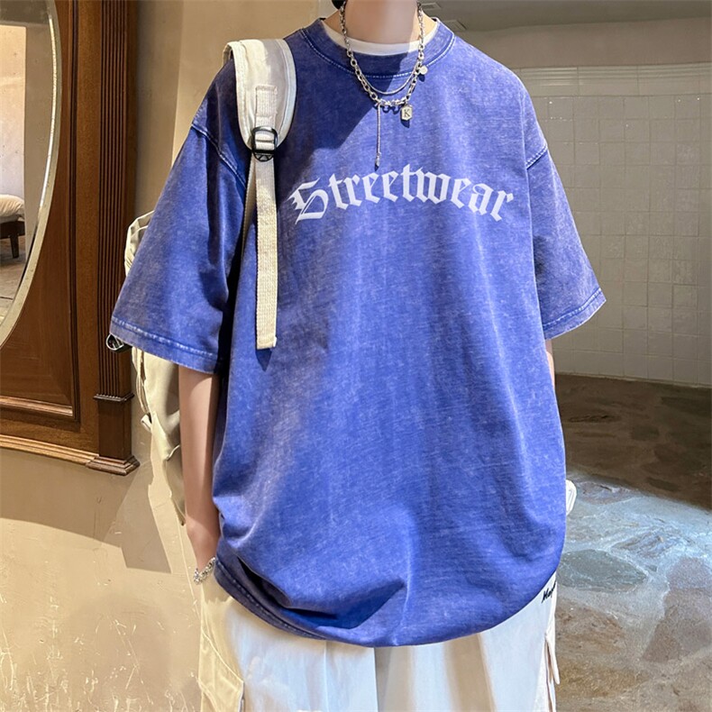 ！2024夏季新款男士发泡印花潮牌短袖T恤半袖衫XT105P38,男装T恤,电商B220