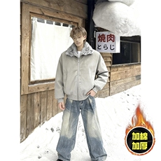现货高品质美式高街重磅座山雕毛毛领pu皮棉衣男女加厚棉服冬外套，男装皮衣，电商A486