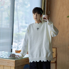 2025新款十字架男女破坏休闲毛衣秋冬外套美式复古针织衫-Y220，男装针织衫/毛衣，星座601-2