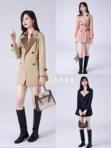 时尚风衣，女装风衣，水恋百合