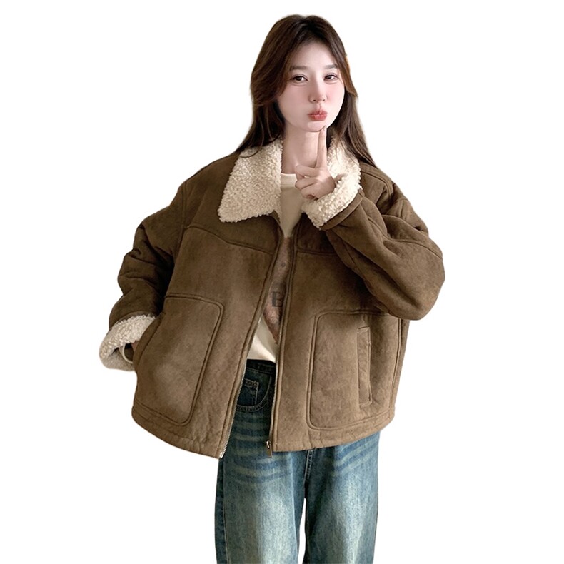 【新款】已出货皮毛一体短外套C50-P185K268,女装短外套,2C272