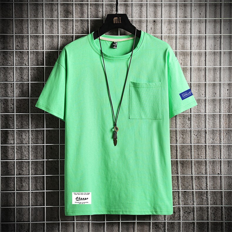DX24062-P25大口袋百搭短袖t恤男大码半袖体恤上衣服,男装T恤,电商A040A