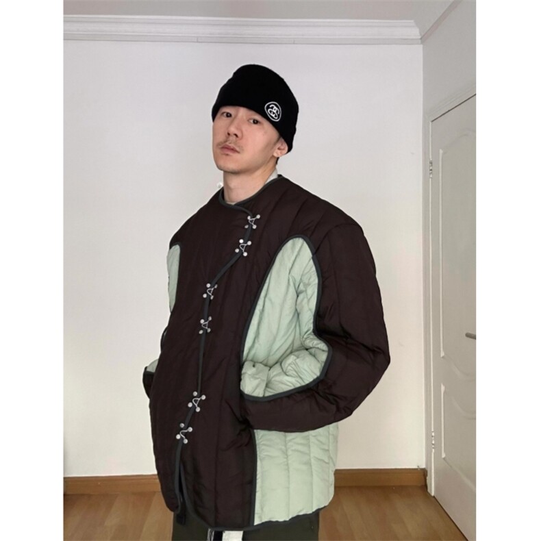 【现货】日系复古拼接棉服升级版棉衣自制,男装棉衣,星座910A