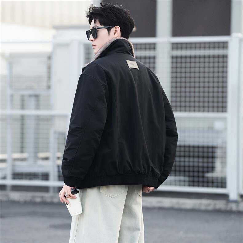 M-3XLB3539899P178黑2025新款男士冬季双面可穿座山雕棉服男,男装棉衣,电商B353