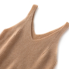 纯欲风白色针织打底背心女春夏新款百搭V领内搭无袖遮副乳小吊带，女装背心吊带，北娇羊绒