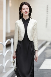 短款女士披肩外套2024春秋新款气质小香风坎肩配旗袍裙子外搭开衫图片