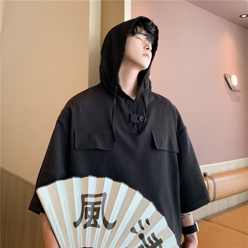 夏季新款衬衫潮流慵懒男方领衬衫P35,男装衬衫,星座1116-2