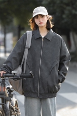 中性风皮衣夹克外套春季新款工装外套潮牌飞行夹克A436-1801-P75，男装夹克，电商A436