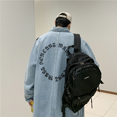 FY677-78限价118日系风衣港风长款大码宽松衣服休闲潮流秋季过膝，男装风衣，星座116
