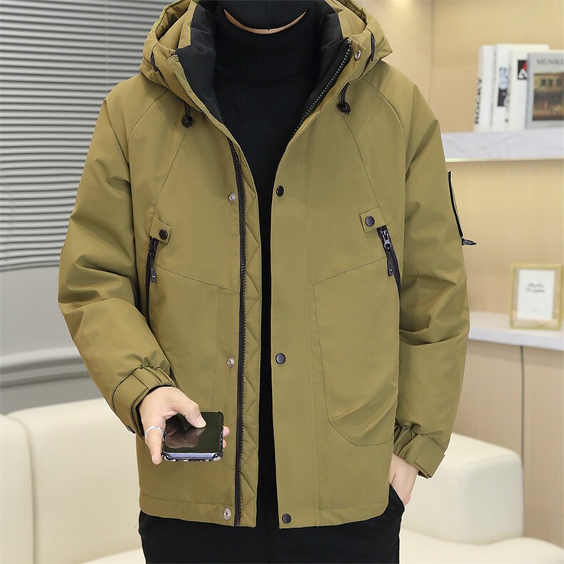 情侣冬款羽绒服男户外冲锋衣连帽男女同款冬加厚外套潮8973-P200图片